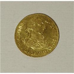 Spain Carlos III gold 1/2 Escudo 1773/2-PJ-M,