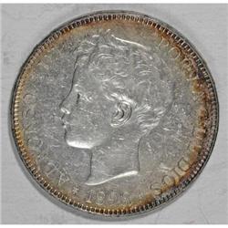 Spain Alfonso XIII 5 Pesetas 1898, KM707,