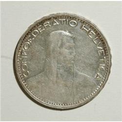 Switzerland Confederation. Silver 5 Francs
