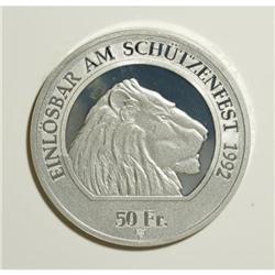 Switzerland Zurich. Silver Shooting Taler or 50