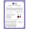 Image 2 : Genuine 46.15 ctw Ruby & Diamond Earrings 14KT White Gold - REF-78R3P