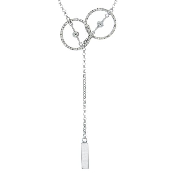 Natural 1.36 CTW Diamond Necklace 14K White Gold - REF-152K3R