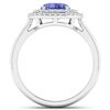 Image 2 : Natural 1.88 CTW Tanzanite & Diamond Ring 14K White Gold - REF-63X9K