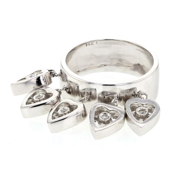 Natural 0.11 CTW Diamond Ring 14K White Gold - REF-72N2Y