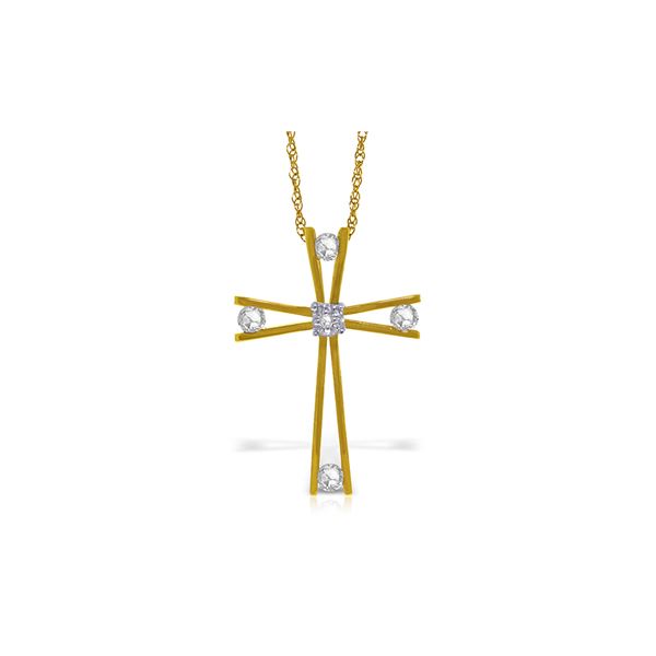 Genuine 0.45 ctw Diamond Anniversary Necklace 14KT Yellow Gold - REF-150K2V