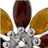 Image 1 : Genuine 2.0 ctw Garnet, Citrine & Diamond Necklace 14KT White Gold - REF-47Z4N