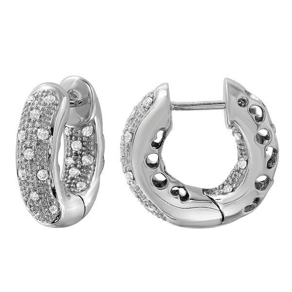 Natural 0.41 CTW Diamond Earrings 14K White Gold - REF-75W6H
