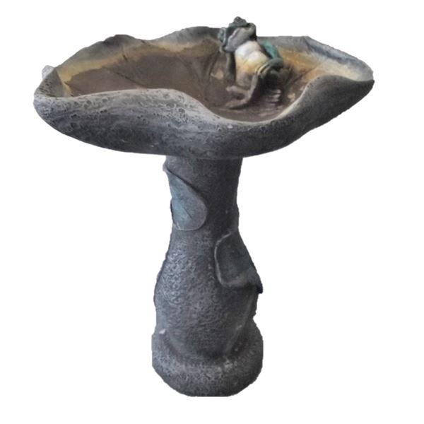 Bird Bath with Frog