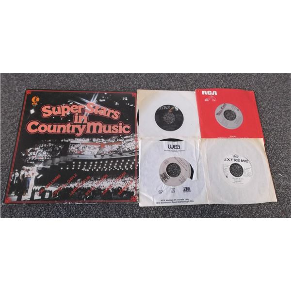 Superstars in Country Music 33rpm / FOUR 45rpm Records