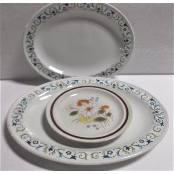 Four Seasons Plate - Early Summer Pattern/Two Ridgway Steelite Serving Plates - Empress