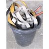 Image 1 : Bin of Ratchet Straps, Jumper Cables, and Misc.