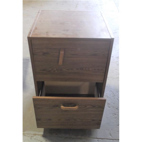 Wooden Two Drawer File Cabinet