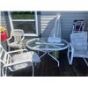 Image 1 : Patio Furniture - Table and three chairs