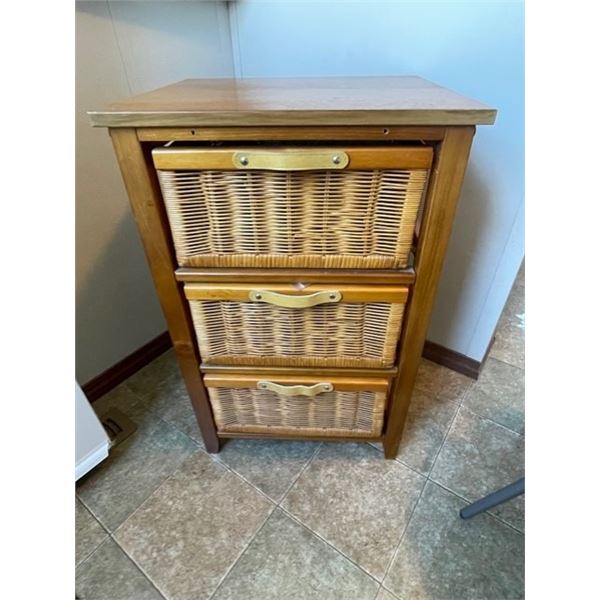 Side Table with Three Drawers