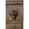 Image 3 : Storage cabinet With Hand Painted Flowers, 3' High, 14" depth, 2' wide