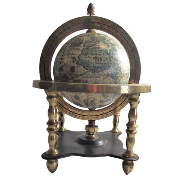 Globe in Brass Holder