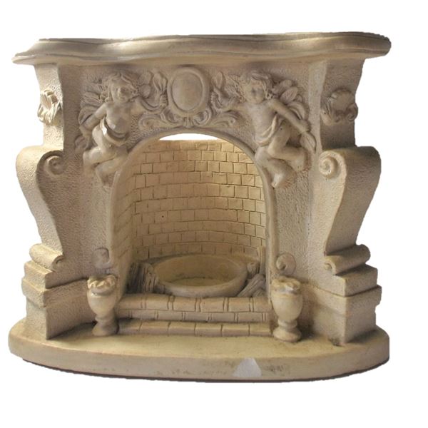 Plaster Victorian Style Fireplace Candle Holder - Small Chip