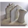 Image 2 : Marble Napkin Holder/Salt and Pepper Shaker