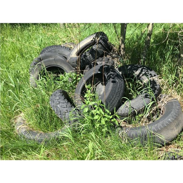 Pile of Tires and Metal Can - PICK UP ONLY AT FARM