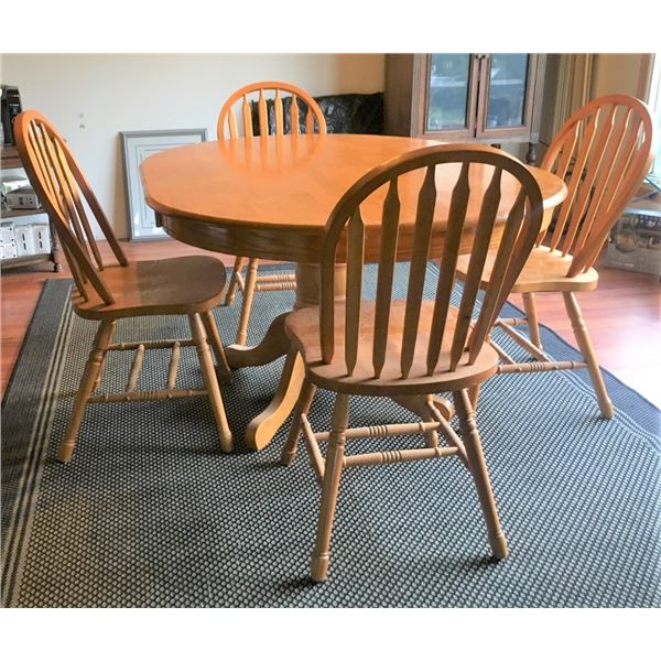 Wood Table and 4 chairs - PICK UP ONLY AT FARM