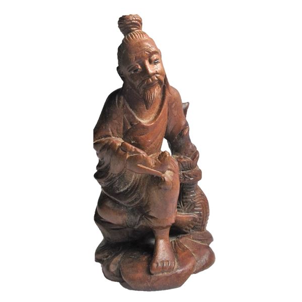 Wooden Statue of Confucius