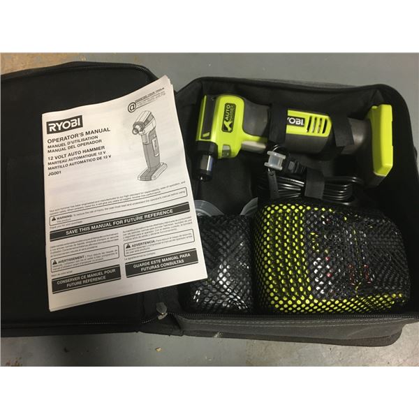 Ryobi 12 Volt Auto Hammer in Case
