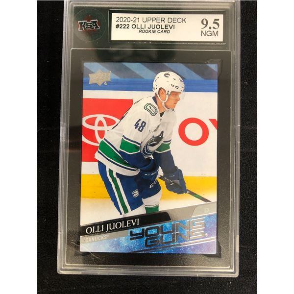 2020-21 UPPER DECK #222 OLLI JUOLEVI YOUNG GUNS (9.5 NGM)