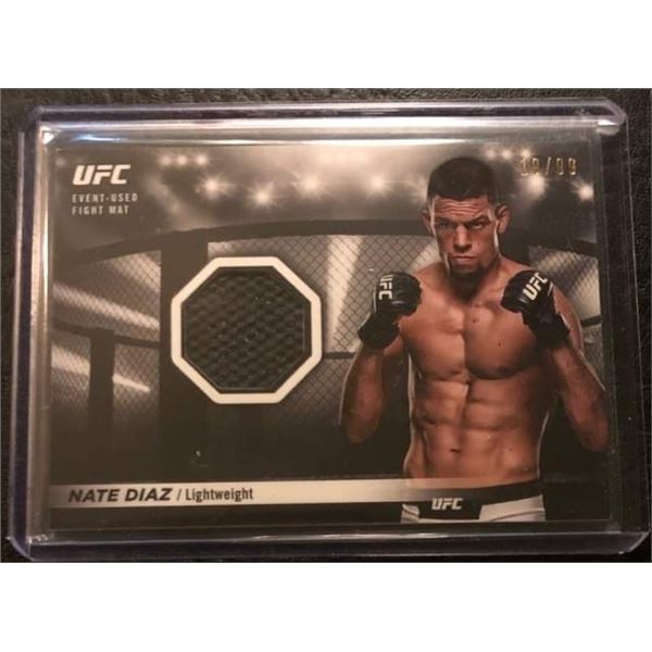 2018 TOPPS UFC KNOCKOUT FIGHT #FMR-ND NATE DIAZ MAT RELIC CARD