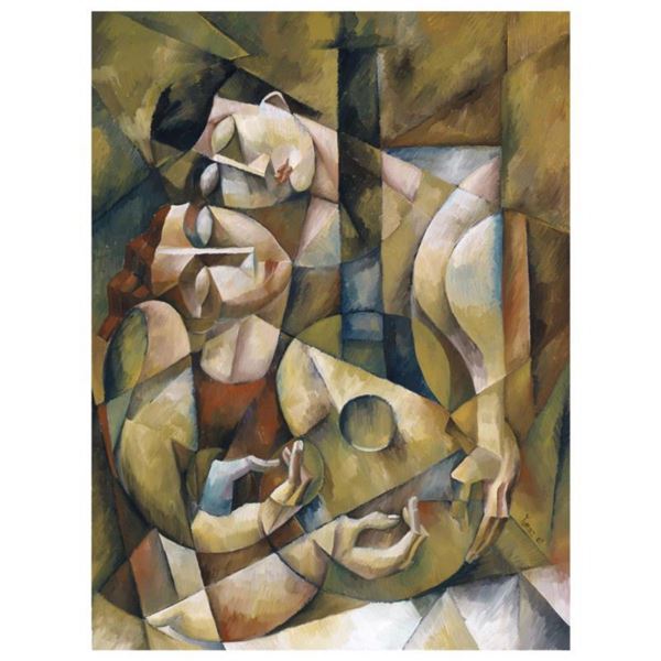 Yuroz, "Lover's Serenade" Hand Signed Limited Edition Serigraph on Canvas with Certificate of Authen