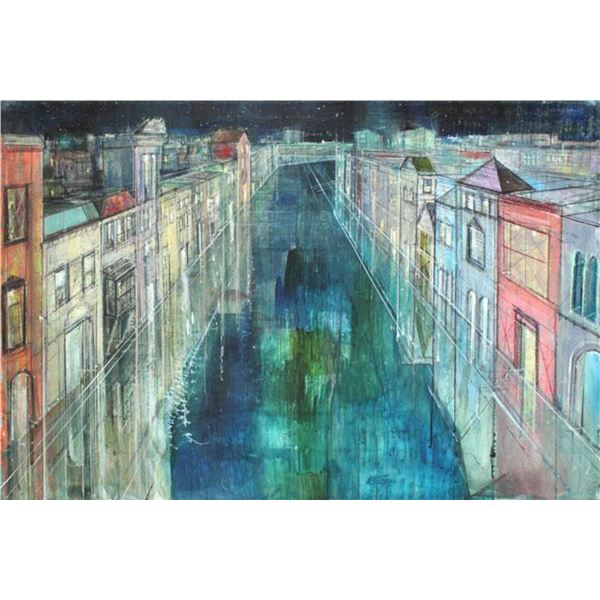 Alex Zwarenstein "Long Canal, Venice" Giclee on Canvas