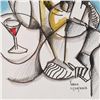 Image 2 : Yuroz, Framed Original Mixed Media Watercolor Painting, Hand Signed with Letter of Authenticity.