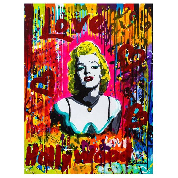 Nastya Rovenskaya- Mixed Media "Pink Marilyn"