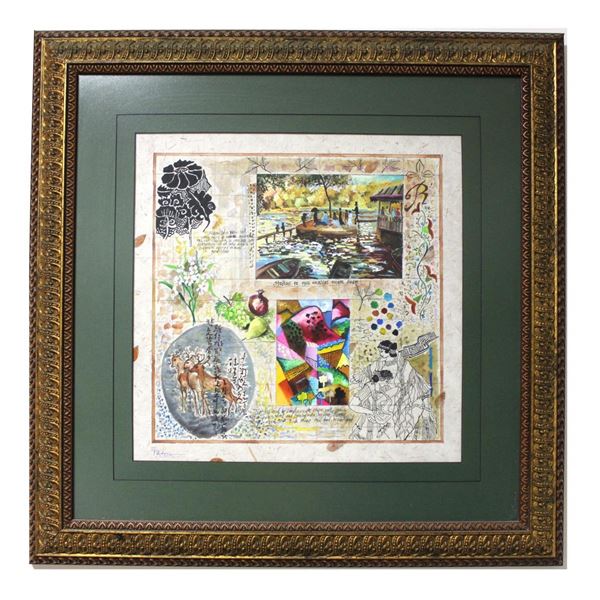 Patricia Govezensky- Original Mixed Media on Japon Paper "Going Green"