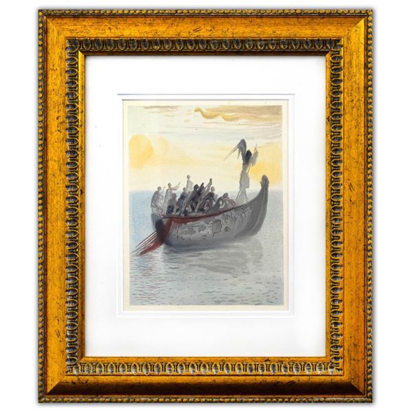 Salvador Dali- Original Color Woodcut on B.F.K. Rives Paper "Purgatory 2"