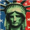 Image 2 : Steve Kaufman (1960-2010) "Liberty Head" Hand Painted Unique Variation Hand Pulled Silkscreen on Can
