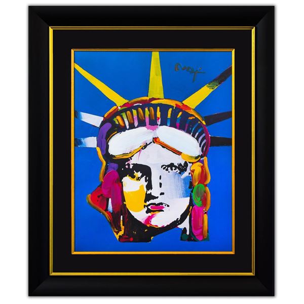 Peter Max- Original Mixed Media "Liberty Head"