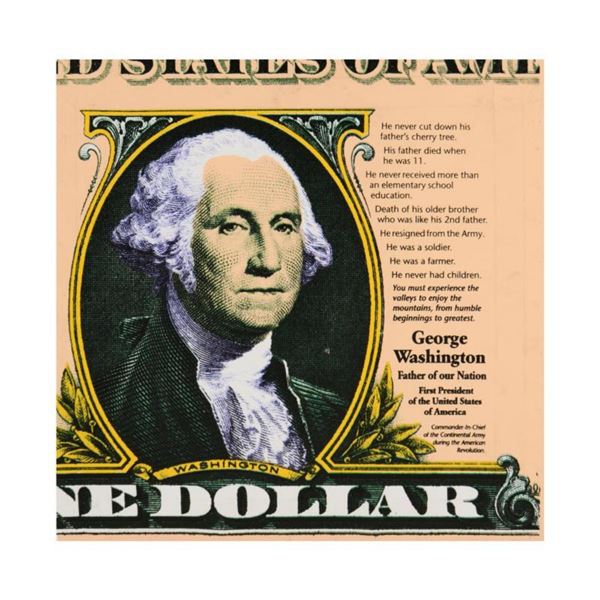 Steve Kaufman (1960-2010) "George Washington, Father of Our Nation" Limited Edition Silkscreen on Ca