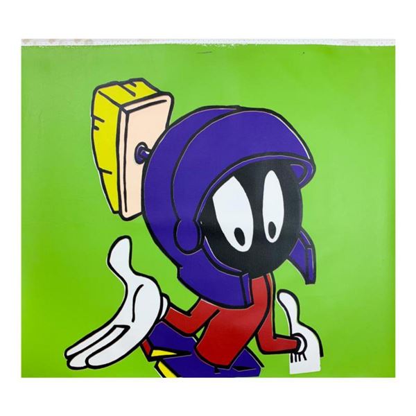 Steve Kaufman (1960-2010) "Marvin Martian" Hand Signed and Numbered Limited Edition Hand Pulled silk