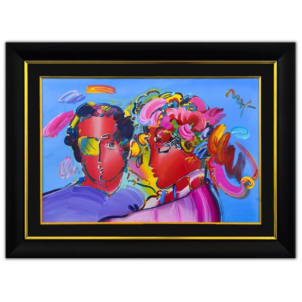 Peter Max- Original Mixed Media "Zero in Love"