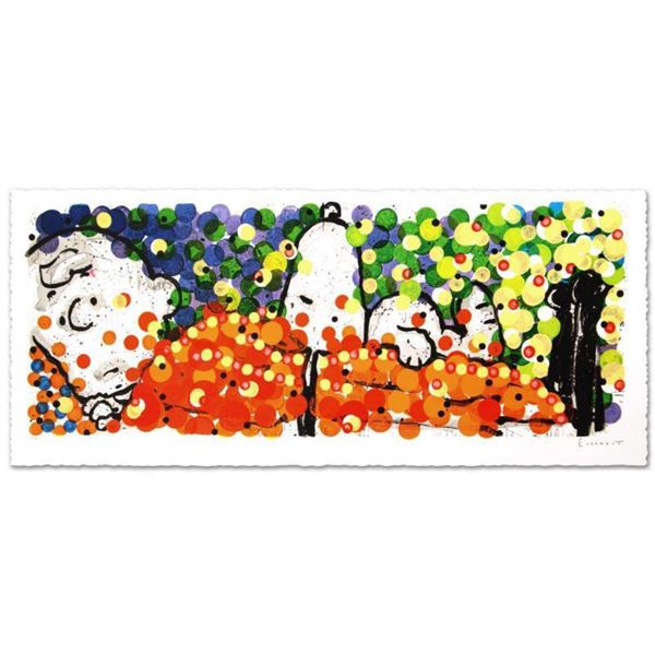 "Pillow Talk" Limited Edition Hand Pulled Original Lithograph (53" x 20.5") by Renowned Charles Schu