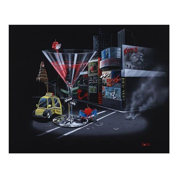 Michael Godard "Cherry Cosmo II" Limited Edition Giclee on Canvas, Numbered and Signed with COA. Gal