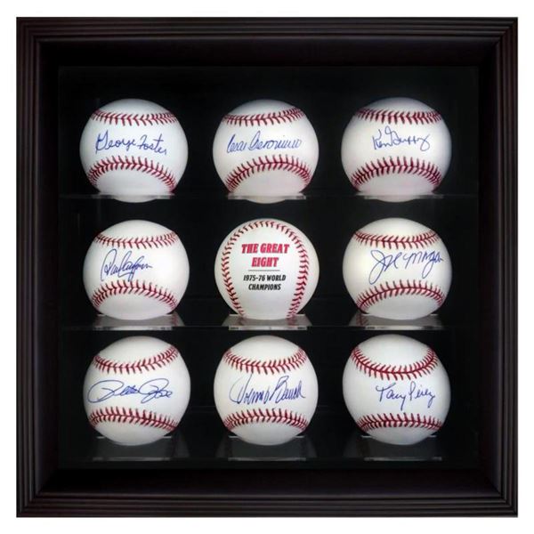 "Starting 8 Ball Set" Cased Set of 8 Baseballs Signed by the Big Red Machine's Starting Eight. Inclu