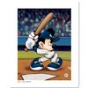 Image 1 : "Mickey at the Plate (Yankees)" Numbered Limited Edition Giclee licensed by Disney with Certificate 