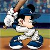 Image 2 : "Mickey at the Plate (Yankees)" Numbered Limited Edition Giclee licensed by Disney with Certificate 