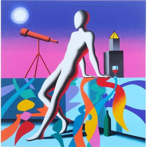 Mark Kostabi "Long Distance" Original Serigraph