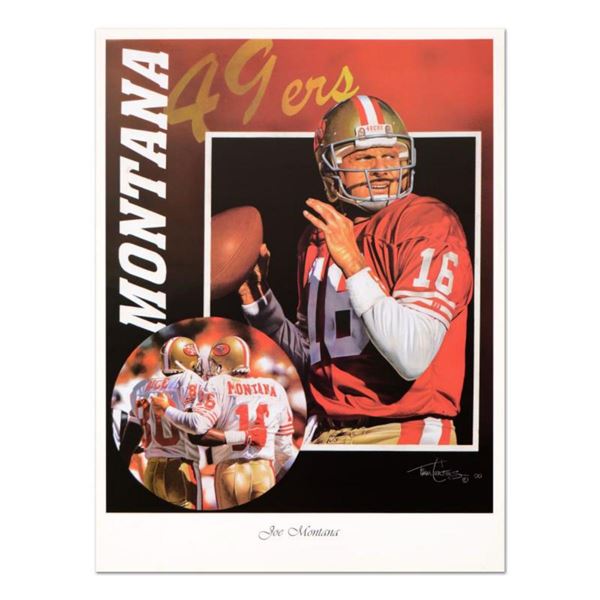 Tim Cortes - "Glory Days" Collectible Poster Featuring Hall of Famer Joe Montana of the San Francisc