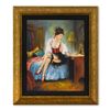 Image 1 : Taras Sidan, "Mademoiselle" Framed Limited Edition on Canvas, Numbered and Hand Signed with Letter o