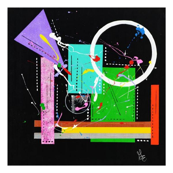 George Marlowe,  Mekanix  Hand Signed Original Acrylic Painting on Canvas with Certificate of Authen