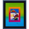 Image 2 : Peter Max- Original Lithograph "Umbrella Man on Blends"