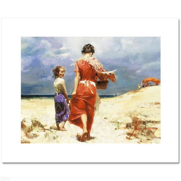 Pino (1931-2010),  Summer Retreat  Limited Edition on Canvas, Numbered and Hand Signed with Certific